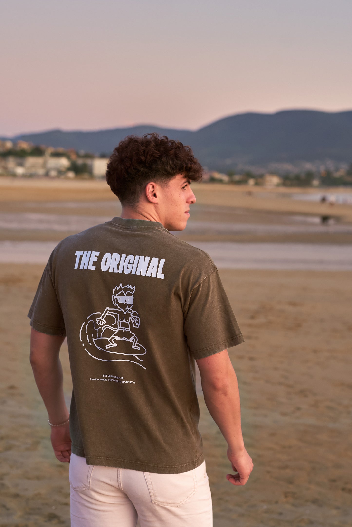 Camiseta Surf Monkey efecto lavado