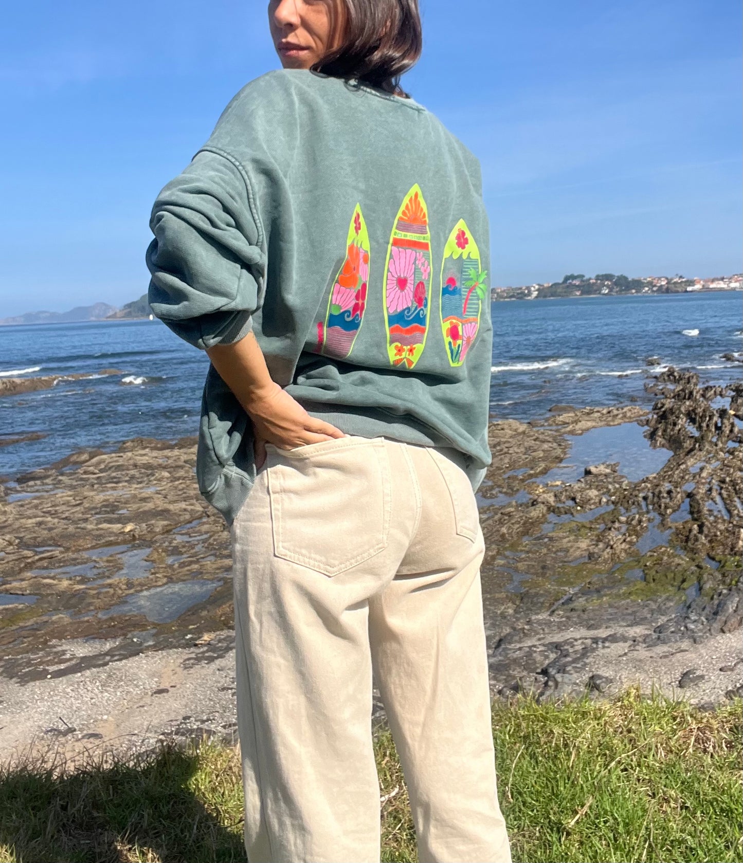 Sudadera tablas surf sin capucha fina