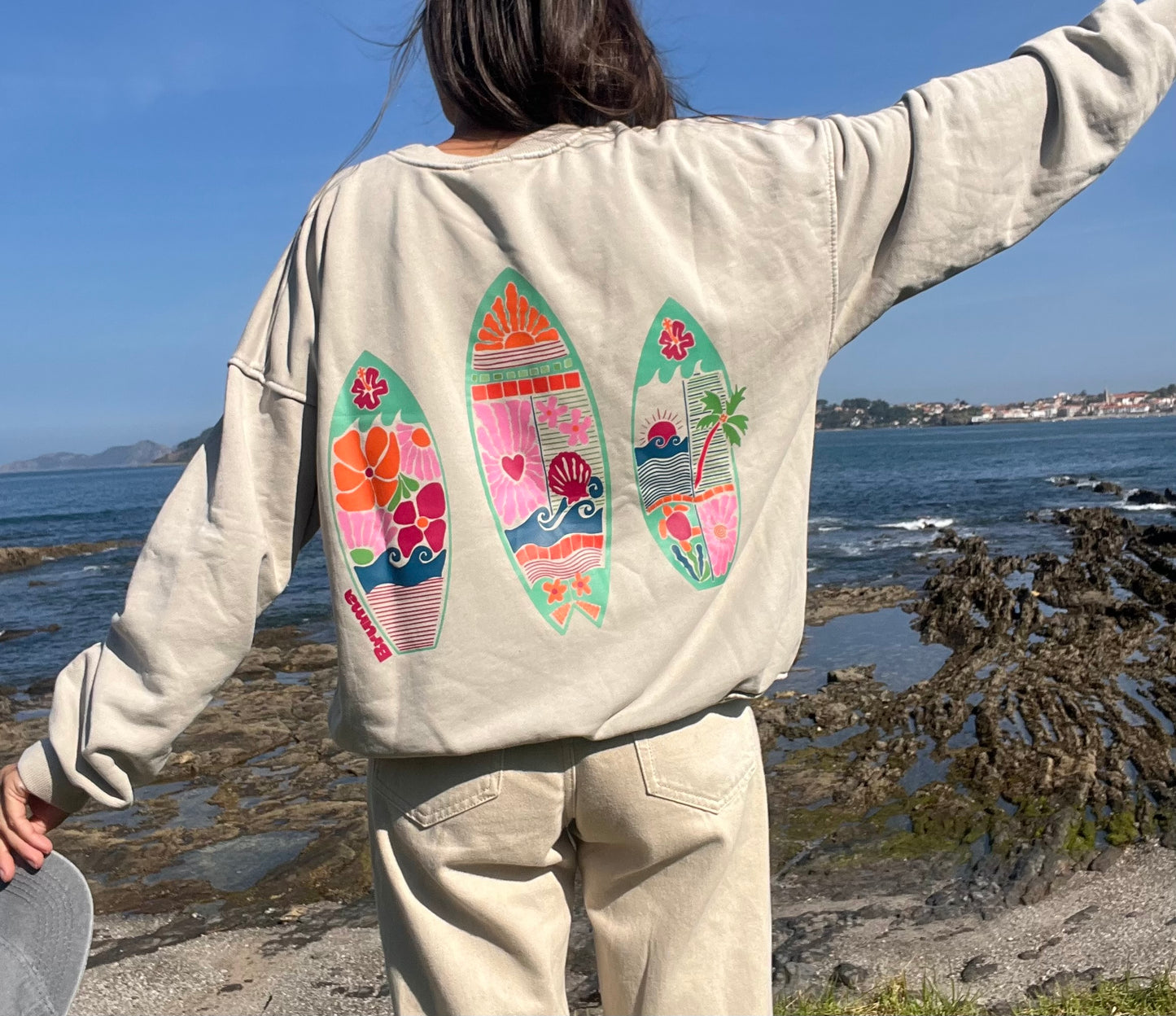 Sudadera tablas surf sin capucha fina