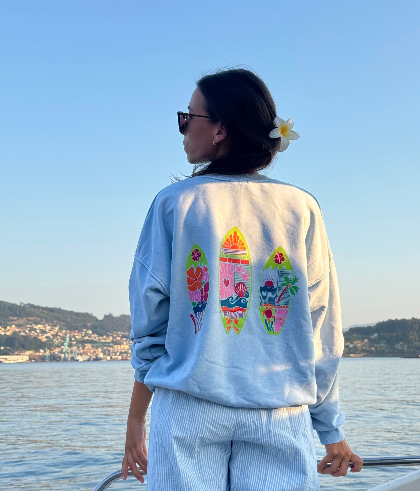 Sudadera tablas surf sin capucha fina