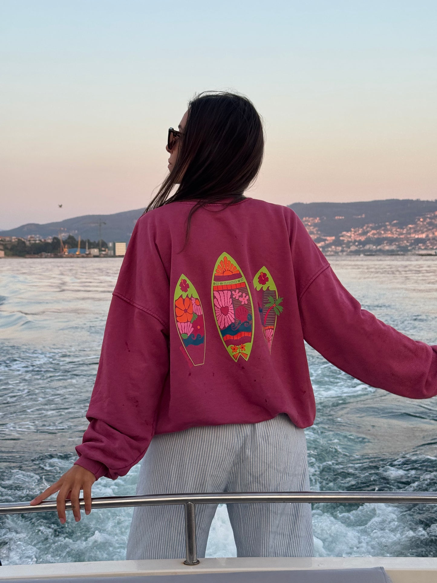Sudadera tablas surf sin capucha fina