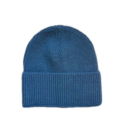 Gorro punto canalé azul tejano