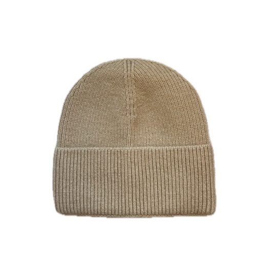 Gorro punto canalé beige