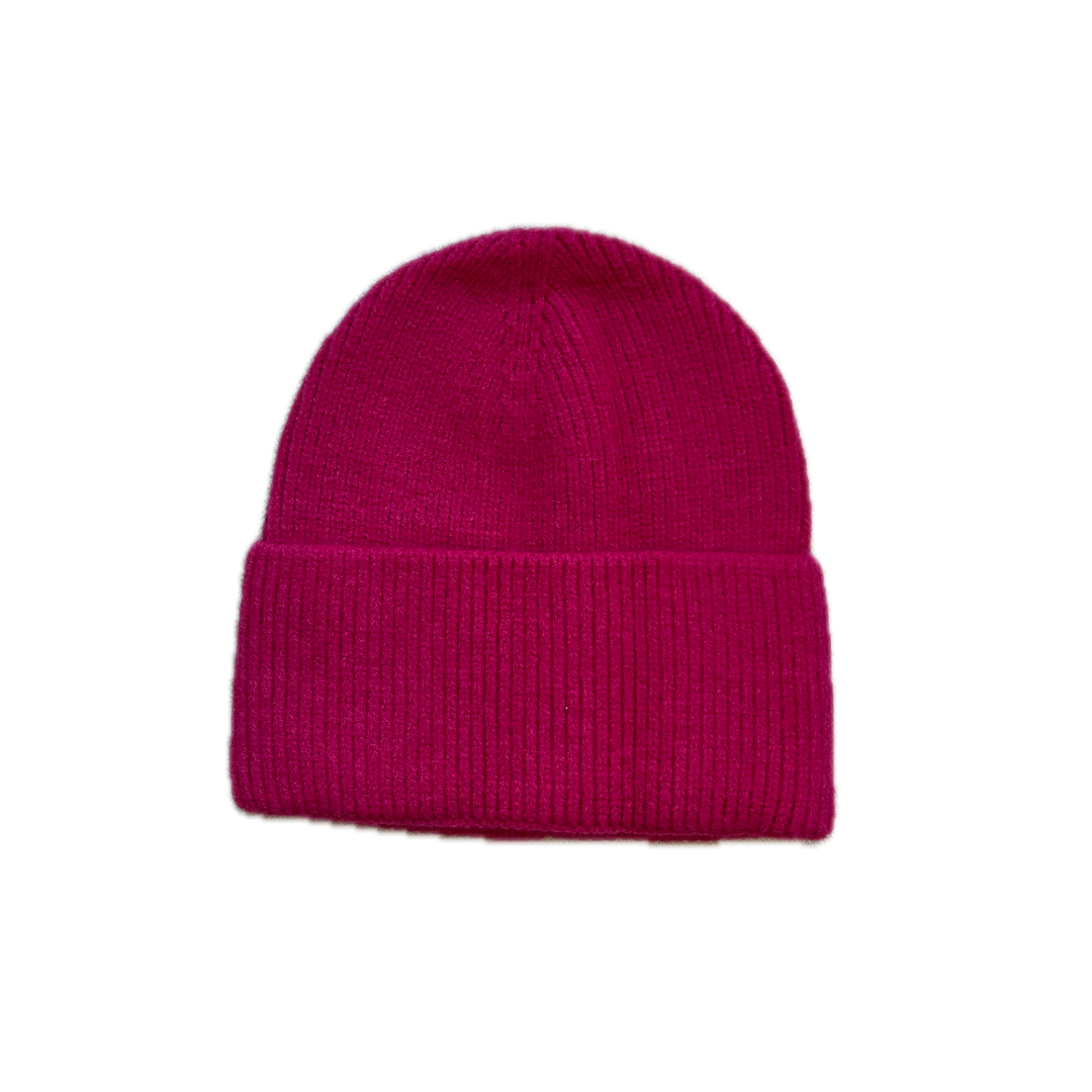 Gorro punto canalé fucsia