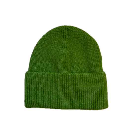 Gorro punto canalé verde musgo