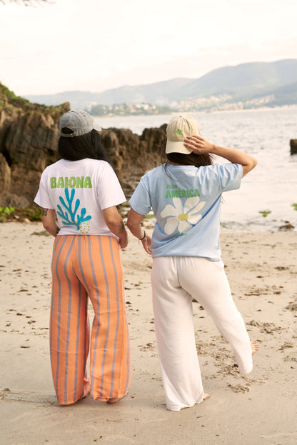 Pantalón bambula rayas
