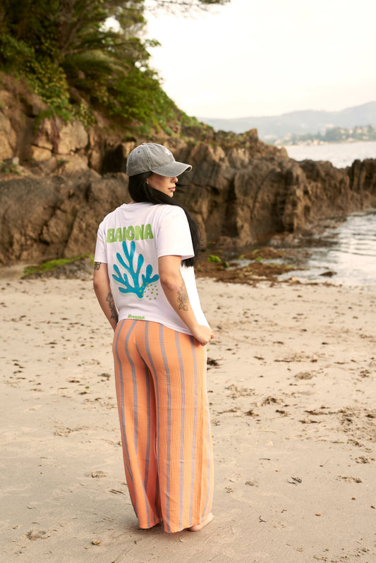 Pantalón bambula rayas