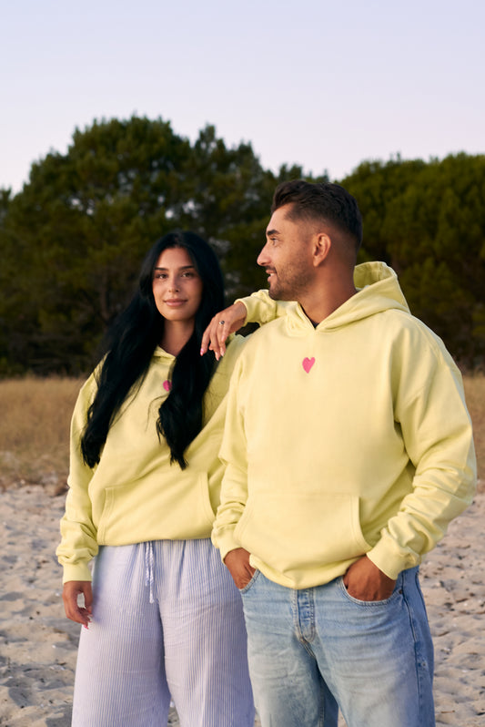 Sudadera corazón unisex