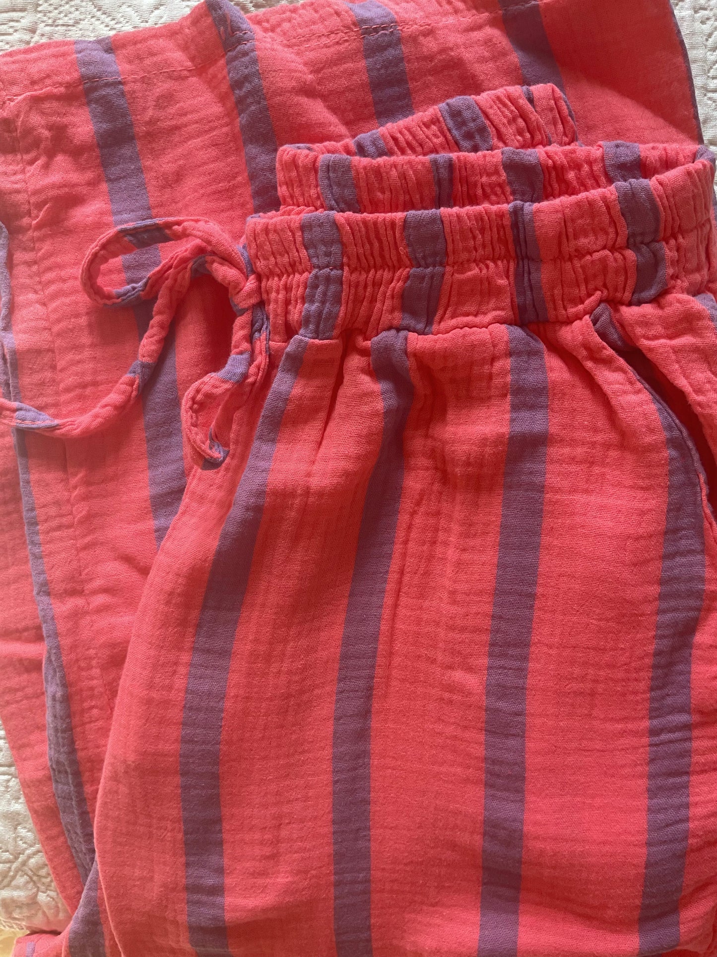 Pantalón bambula rayas